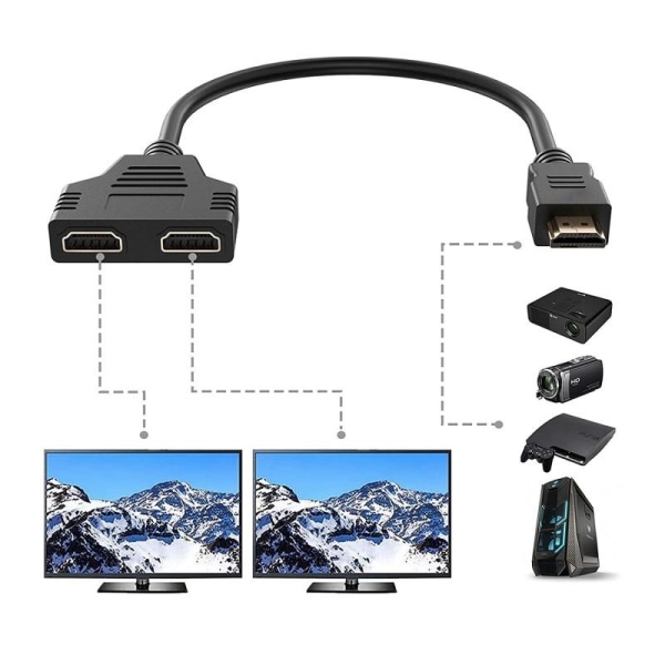 HDMI Splitter Adapter Svart