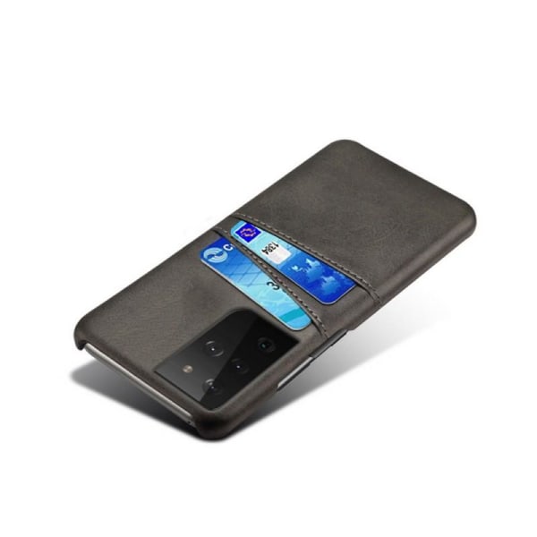 Samsung S21 Ultra mobil deksel kortholder Retro V2 Black