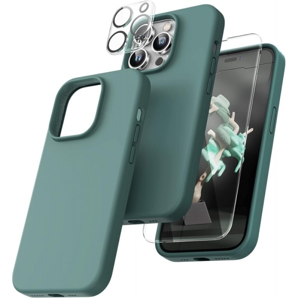 3in1 Gummibelagt Stilrent Skal iPhone 13 Pro Max - Grön