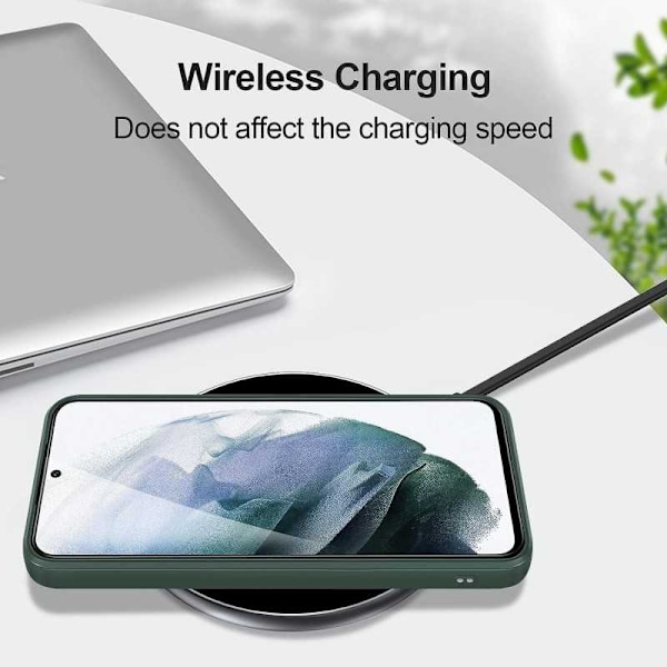 Samsung S23 Plus Gummibelagd Mattgrönt Skal Kameraskydd Liquid - Grön