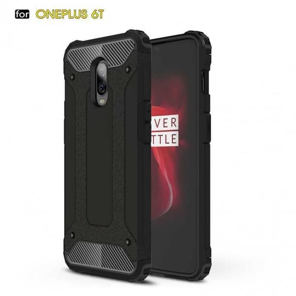 OnePlus 6T Iskunkestävä Shell SlimArmor Svart