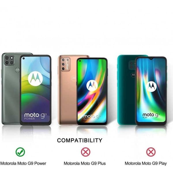 2-PACK Motorola Moto G9 Power Härdat Glas 0.26mm 9H Fullframe Transparent
