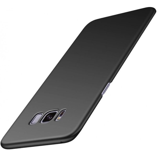 Samsung S8 Plus Ultraohut kumipinnoitettu mattamusta Cover Basic Black