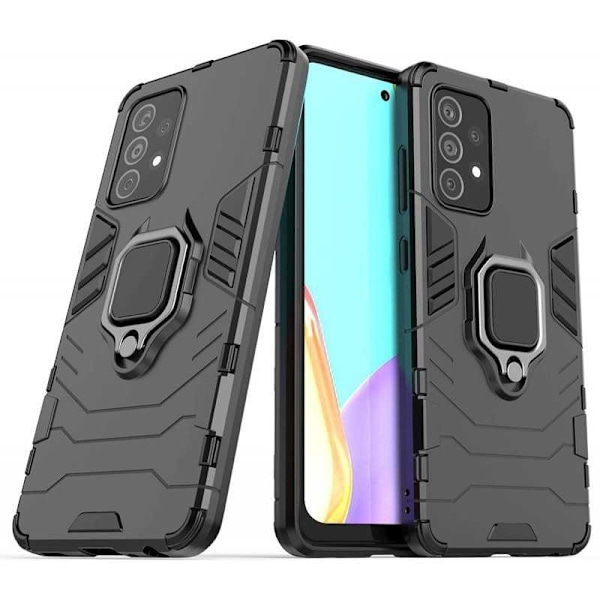 Samsung A23 5G iskunkestävä kotelo ThinArmor sormustelineellä Black