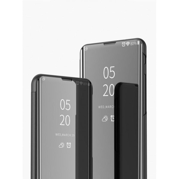Redmi Note 8 Smart Flip Case Clear View Standing V2 Rocket Black