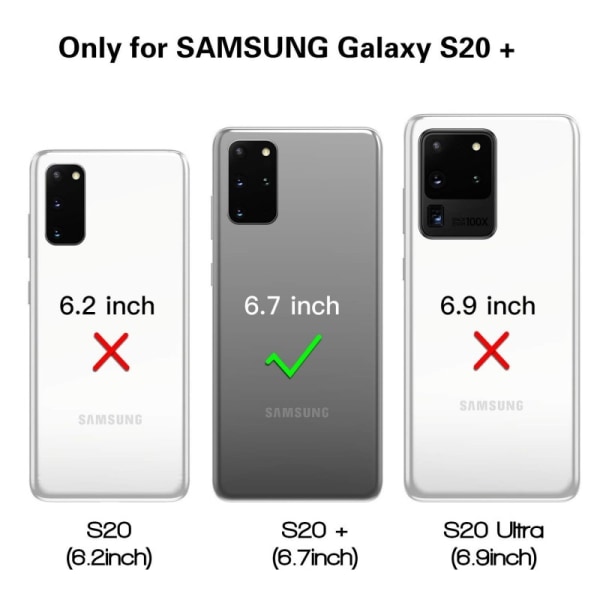 Samsung S20 Plus Støtsikkert skall med forsterkede hjørner Transparent
