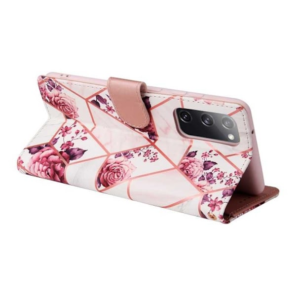 Samsung S20 FE (2020 & 2022) Trendikäs lompakkokotelo Sparkle 4-FACK Rosa