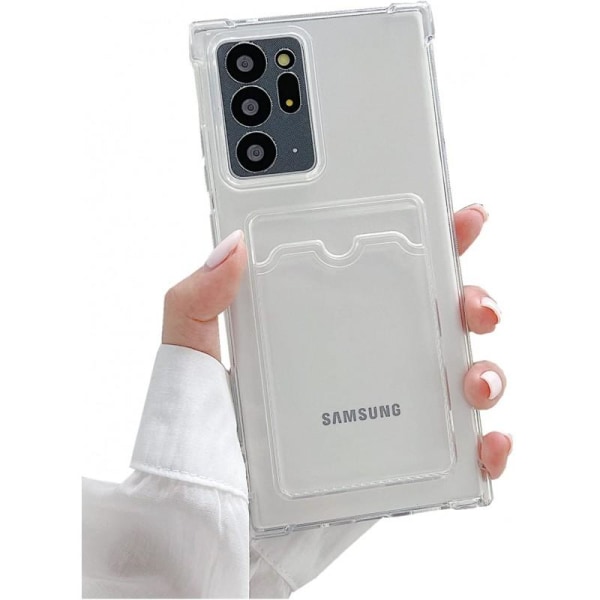 Ohut iskunkestävä kännykkäkuori korttipaikalla Samsung Note 20 U Transparent