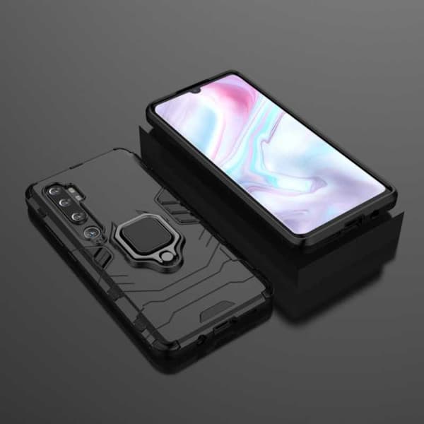 Xiaomi Mi 10 iskunkestävä kotelo ThinArmor sormustelineellä Black