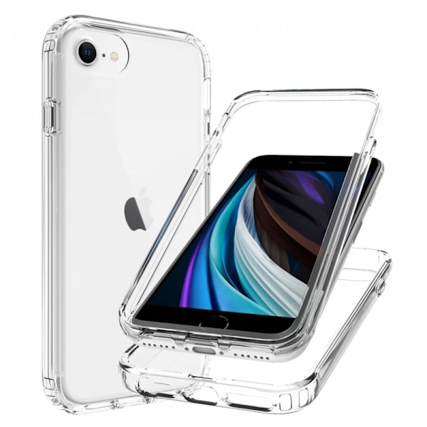 iPhone 6 / 7 / 8 / SE 2020 2022 Heltäckande Premium 3D Skal 3in1 ThreeSixty Clear