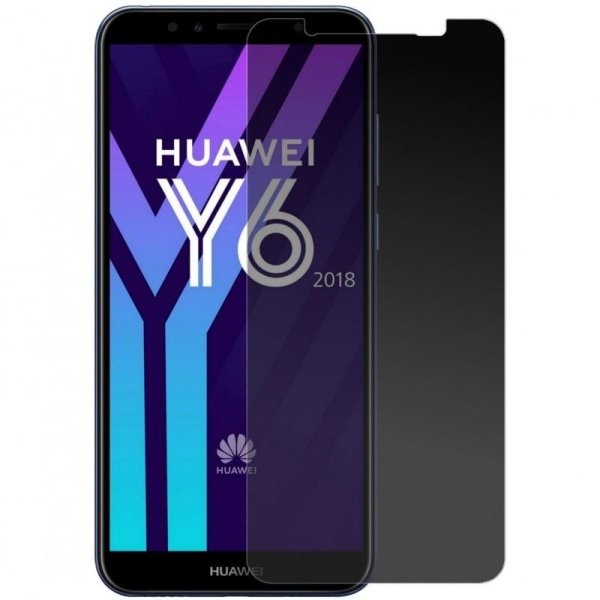 Huawei Y6 2018 Privacy Tempered Glass 0,26mm 2,5D 9H Transparent