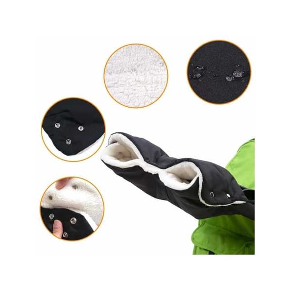 Tuulenpitävä käsienlämmitin rattaille Black