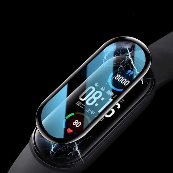 2-PACK Xiaomi Mi Band 7 / 7 NFC FullFrame 3D hærdet glas 0,2 mm 9H Transparent