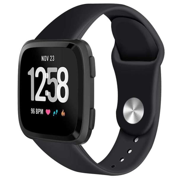 Fitbit Versa 2 Slitstark Silikon Armband Walkr Svart