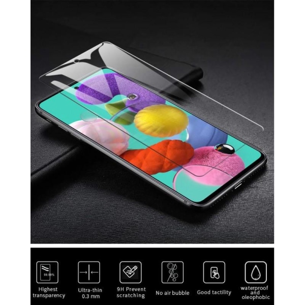 2-PAKKT Samsung A52/A52s 4G/5G herdet glass 0,26mm 2,5D 9H Transparent
