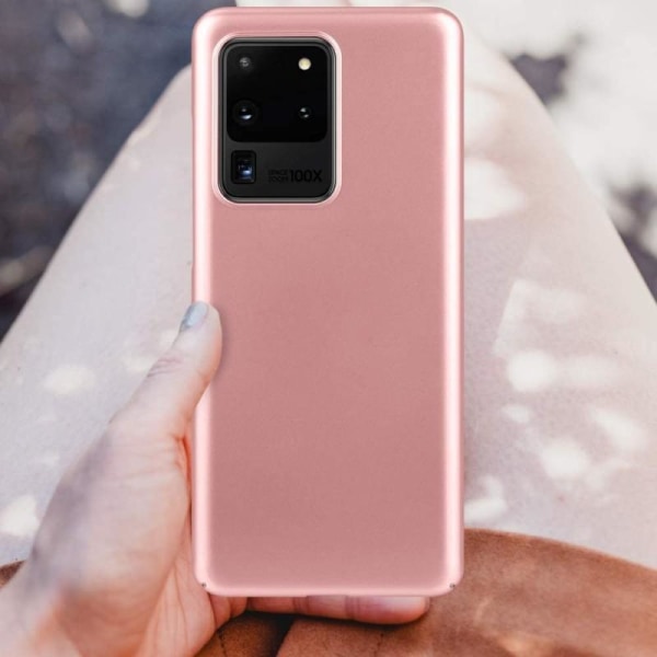 Samsung S20 Ultra -kumipinnoitettu kansi Basic V2 Pink gold