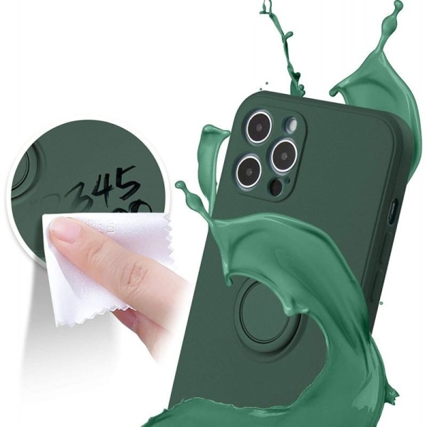 iPhone 14 Pro Stöttåligt Skal med Ringhållare CamShield Mörkgrön