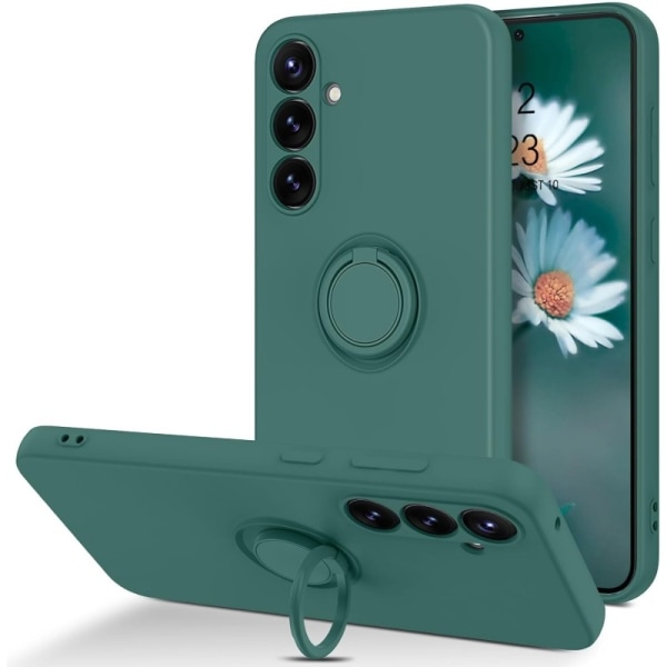Samsung A55 5G Stöttåligt Skal med Ringhållare CamShield - Grön