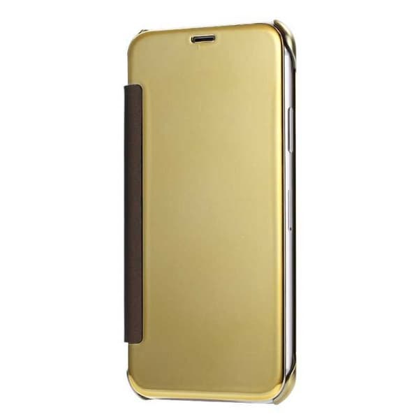 iPhone X Flip Case Clear View Seisova Rocket Guld