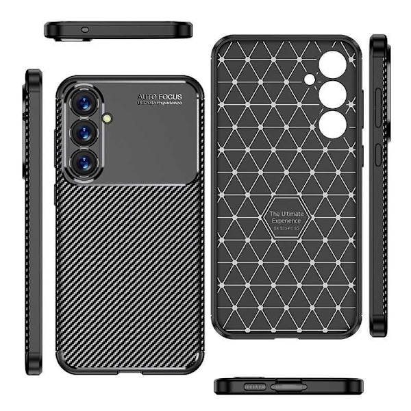 Samsung A15 5G Stöttåligt Slimmat Skal FullCarbon V4 Svart