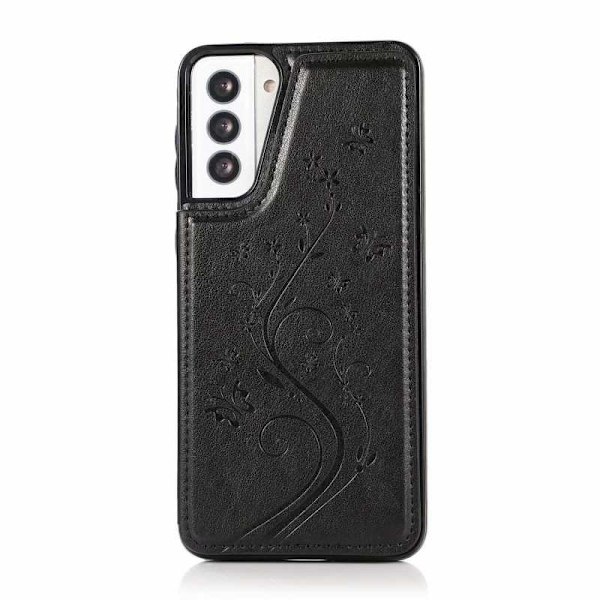 Samsung S21 Iskunkestävä Kotelo Korttiteline 3-POCKET Flippr V2 - musta Black