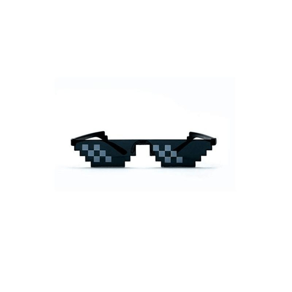 Thug Life Glasses Pixelated Mosaic (12 Pixels) Black