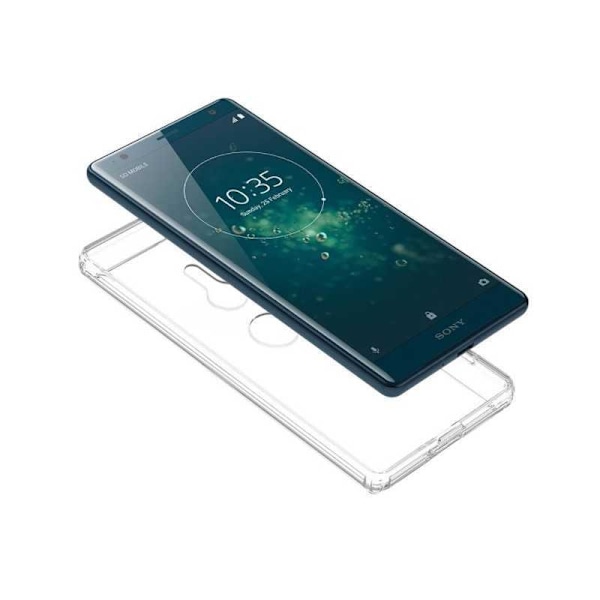 Xperia XZ2 Stöttåligt Genomskinligt Skal Simple Transparent
