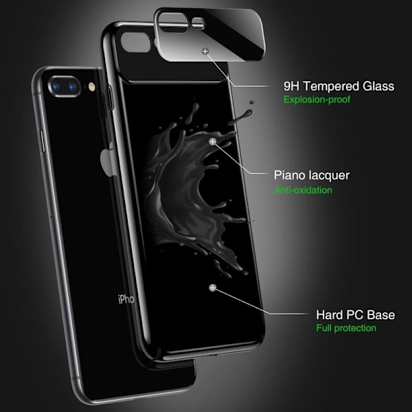 iPhone 7 Plus Ultra Thin Iskuja vaimentava Shell Blanc Svart