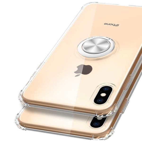iPhone XS Max Stöttåligt Skal med Ringhållare Fresh Transparent