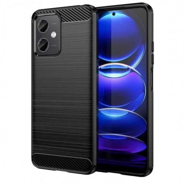Redmi Note 12 4G Stöttåligt Skal SlimCarbon Black