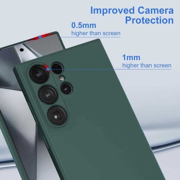 Samsung S24 Ultra Kuminen Matt Green Shell Liquid - vihreä