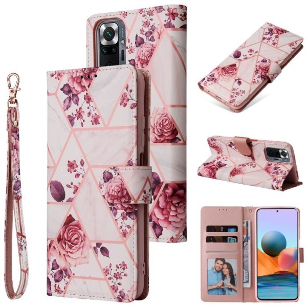 Redmi Note 10 Pro Trendy Wallet Case Sparkle 4-RUMMET Pink