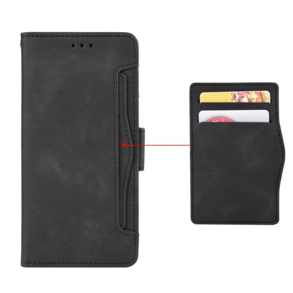 Google Pixel 4a 4G/LTE Wallet Case PU-læder 6-LOMMES Winston V3 Black