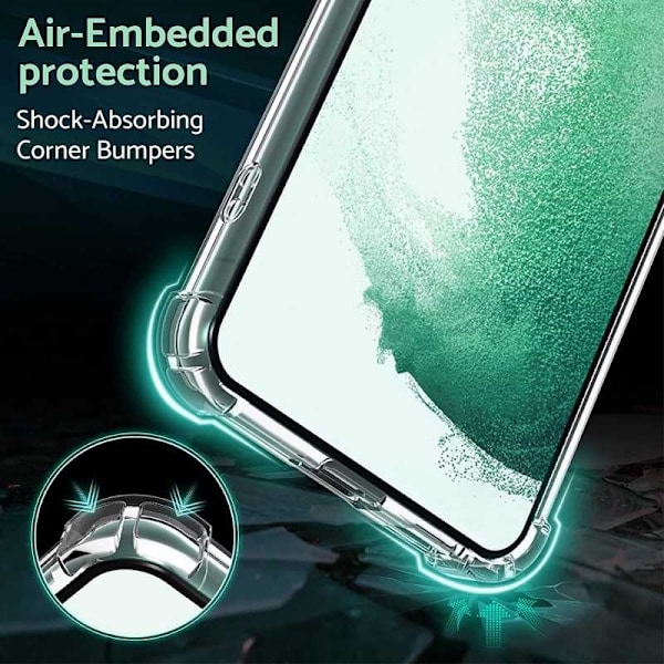 Samsung S21 Plus läpinäkyvä iskunvaimenninkotelo, MagSafe-yhteensopiva Transparent