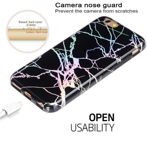 iPhone 6/6S Stötdämpande Marmorskal Lazr Vit