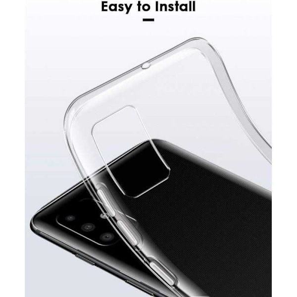 Samsung A71 Stöttåligt Genomskinligt Skal Simple Transparent
