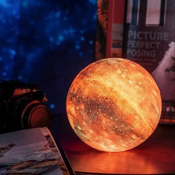 3D Månenatlampe med 20 forskellige tilstande Multicolor
