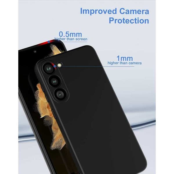 Samsung S23 pehmeä kumipinnoitettu mattamusta kansi