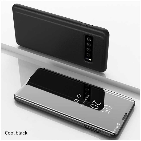 Samsung S10e Smart Flipfodral Clear View Standing V2 Rocket Svart