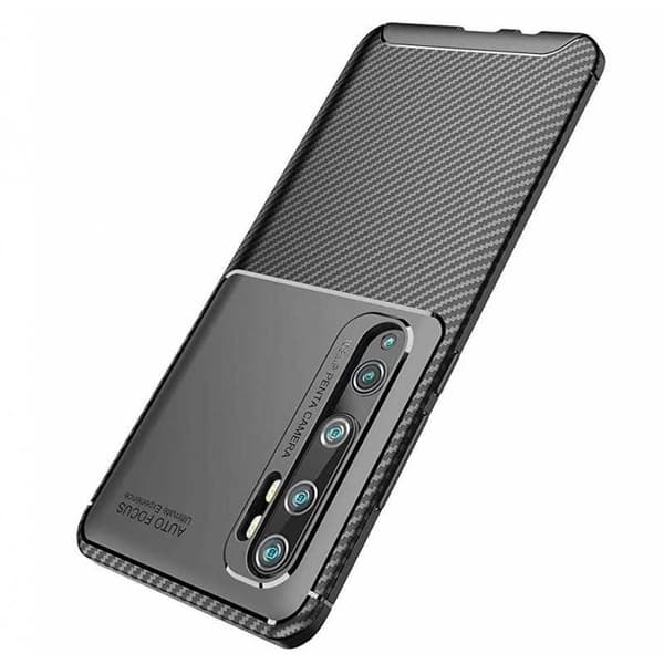 Xioami Mi Note 10/10 Pro Iskunkestävä Slim Cover FullCarbon V4 Black