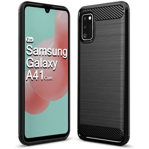 Samsung A41 Stöttåligt Skal SlimCarbon Svart