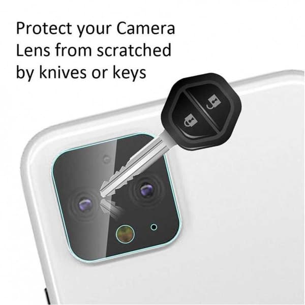 Google Pixel 4a 4G/LTE Kamera Linsskydd Härdat Glas Transparent