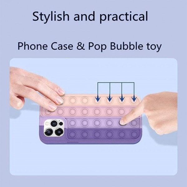 iPhone 12/12 Pro beskyttelsesveske Fidget Toy Pop-It Multicolor
