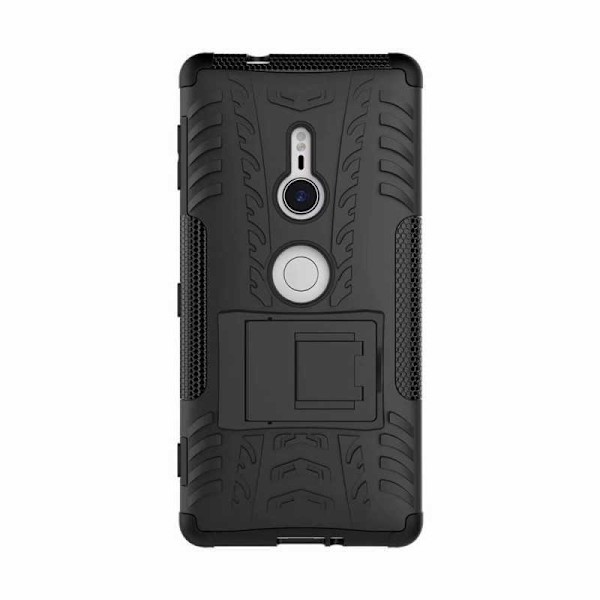 Xperia XZ3 Iskunkestävä suojus Active Supportilla Black