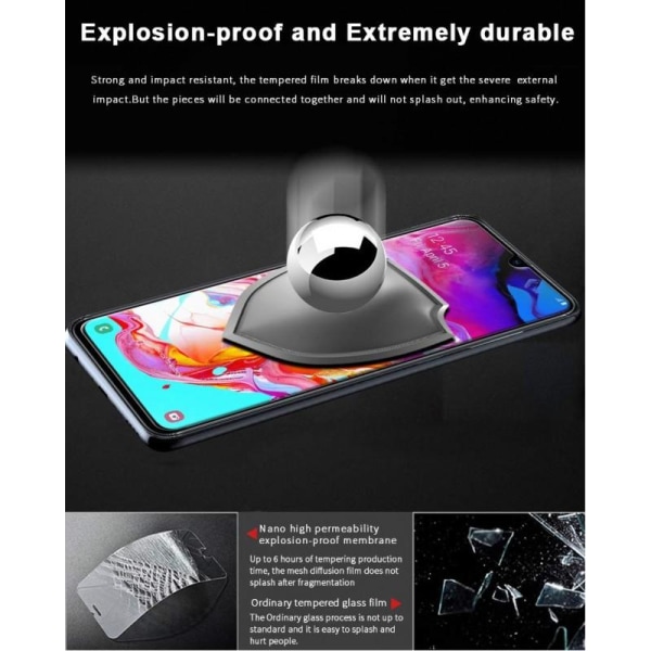 2-PACK Samsung A80 Härdat glas 0.26mm 2.5D 9H Transparent
