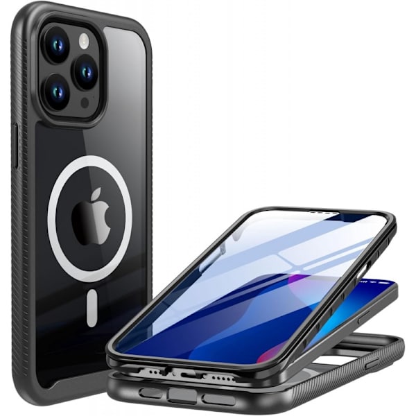 iPhone 13 Pro Max Heltäckande Magsafe Premium 3D Skal 3in1 ThreeSixty