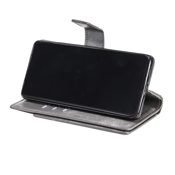 Samsung S21 Ultra Praktisk Plånboksfodral med 12-Fack Array V4 - Grå