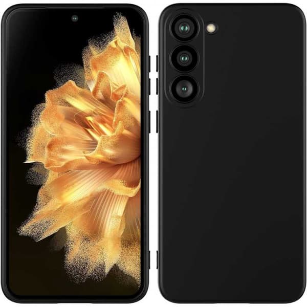 Samsung S23 pehmeä kumipinnoitettu mattamusta kansi