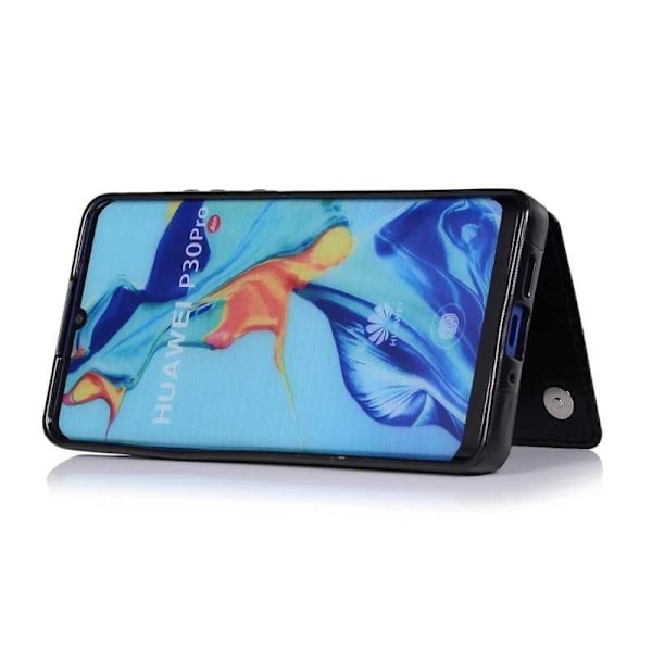 Huawei P30 Pro iskunkestävä kotelo, 3-taskuinen Flippr Black
