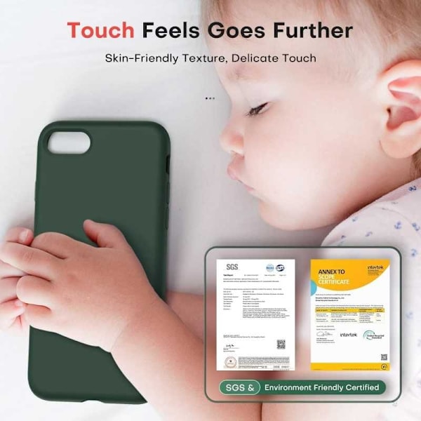 Gummibelagt stilfuldt cover 3in1 iPhone 7 Plus / 8 Plus - Grøn